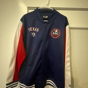 MLB Texas Ranger Blue and Red Bomber Jacket